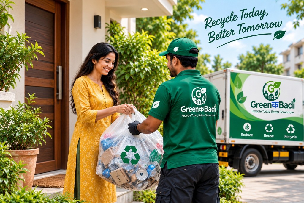 GreenकBadi doorstep scrap pickup - recycle today, better tomorrow